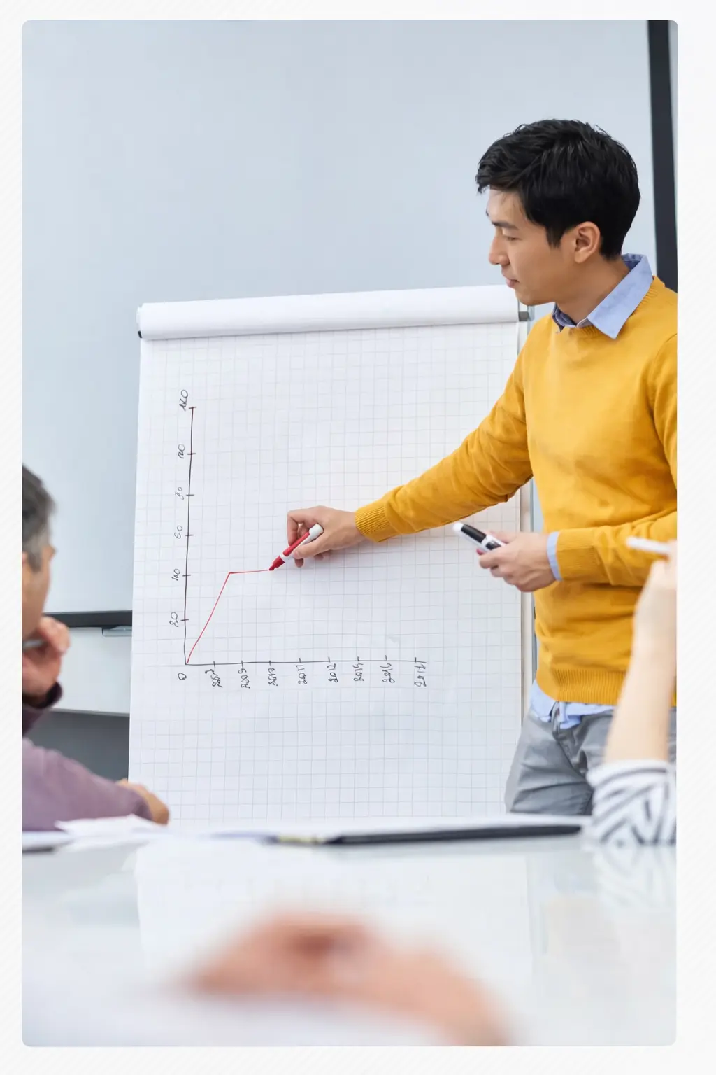 A man during a workshop on Social Media Intelligence for Growth Analytics trends.